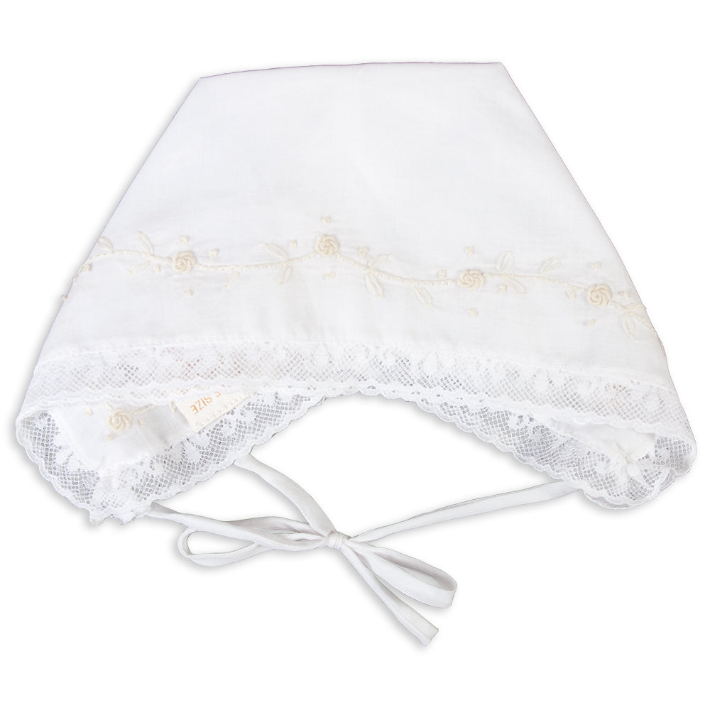 Jules White Hankie Bonnet with Lace 5300