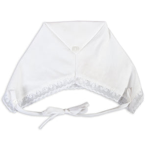 Miriam White Hankie Bonnet with Lace 5302