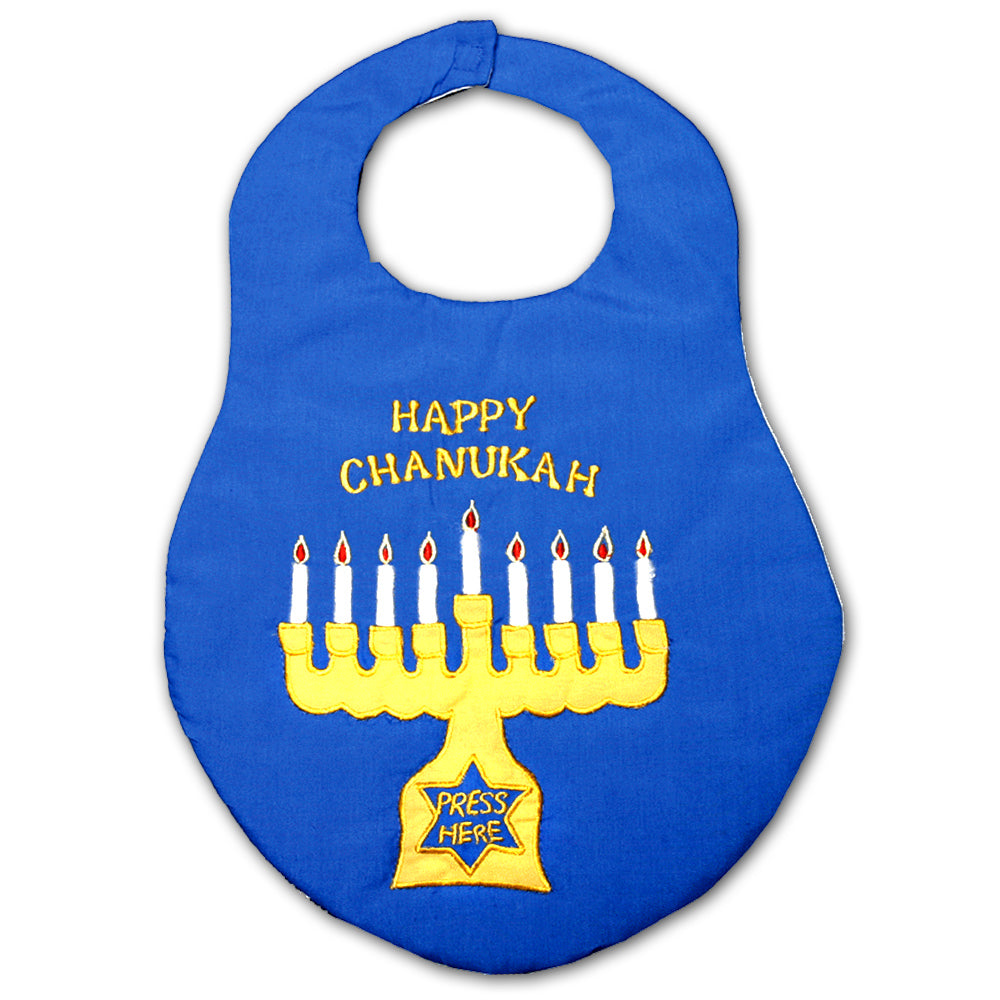 Blue Menorah Bib 5374