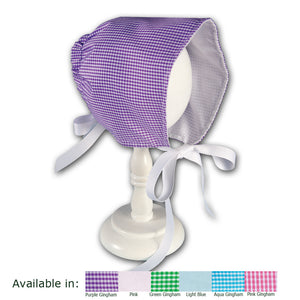 Baby Bonnet with Ribbon Ties (Various Colors) 5574