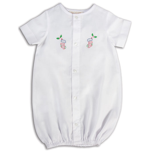 Christmas Stocking White Shadow Embroidered Boy Supot 15H 5692 SUB