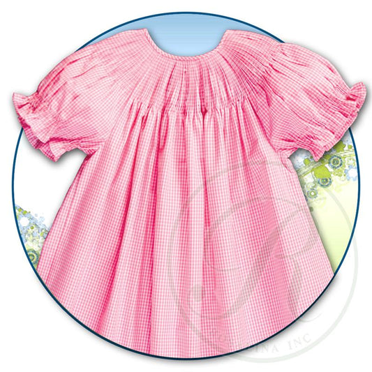 Pink Gingham Ready-to-Smock Bishop AYR 5844A PNK