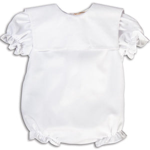 Girl White Bubble Square Collar w/White Trim 15AYR 5861 BUG