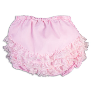 Pink Diaper Cover with Ruffled Lace AYR 5934DCG PK