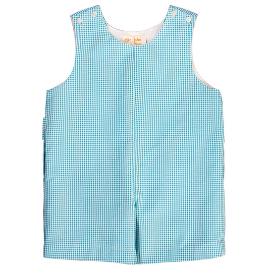 Turquoise Seersucker Romper 17SP AYR 5943 R