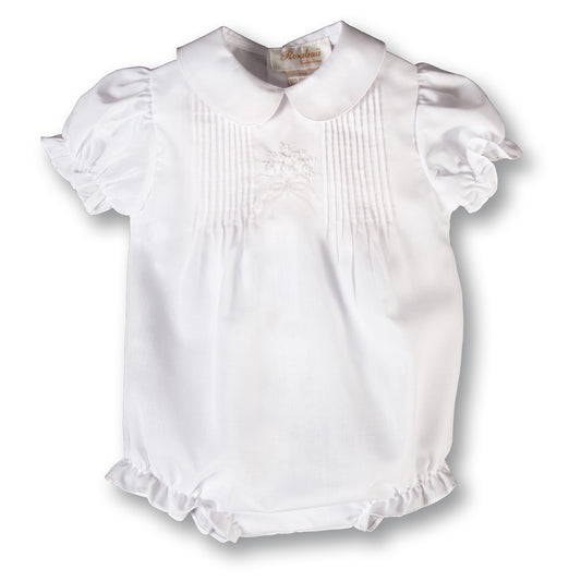 Ribbon Bullion & Pintucks Girl White Bubble 17F 6021 BUG