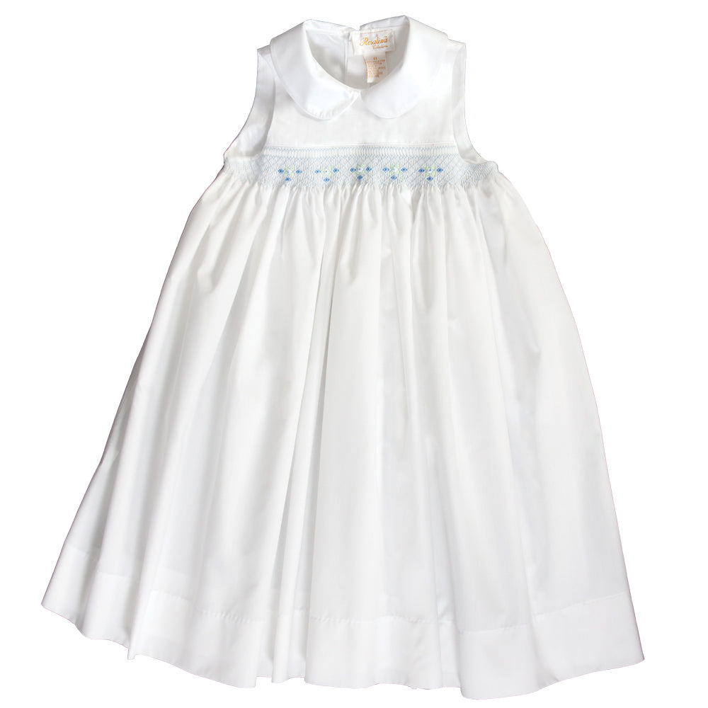 Alice White Blue English Smocked Sundress w/Peter Pan Collar 18SU 6142 SD
