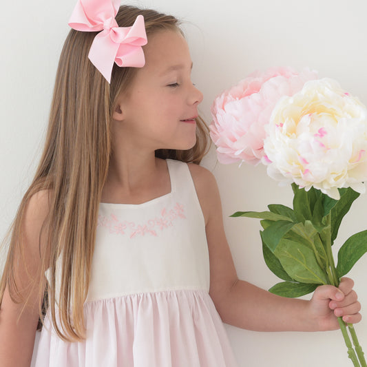 Pink Embroidered White/Pink Sundress 18SP 6196 SD