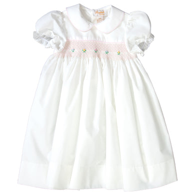 Mary Off White English Smocked Baby Dress 19SP 6385 D