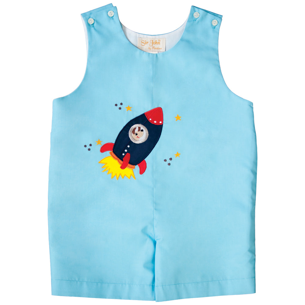 Rocket Dark Turquoise Applique Romper 19SU 6578 R