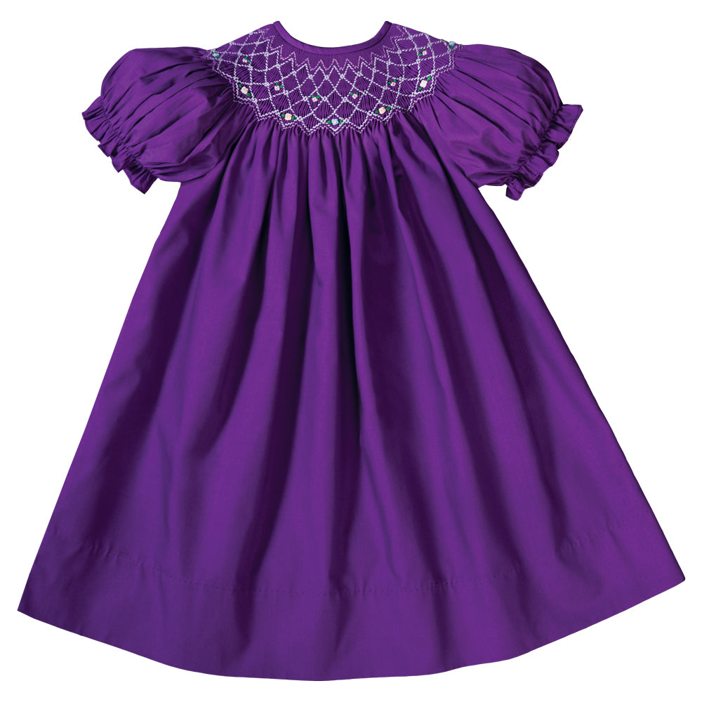 Jessica Purple English Smocked Bishop 19F 6606 A