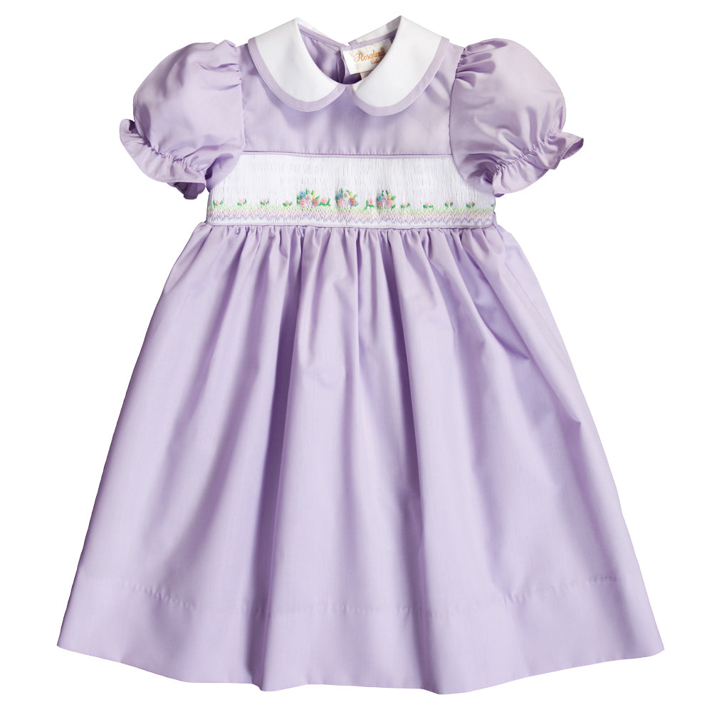 Lavender Bullion Smocked Baby Dress 20SP 6686 D
