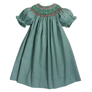 Everly Forest Green Gingham English Smocked Bishop Rosalina Baby Boutique Everly Forest Green Gingham English Smocked Bishop Rosalina Baby Boutique