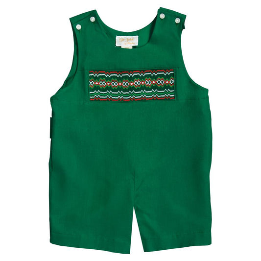 Forest Green English Smocked Romper 20H 6722 R