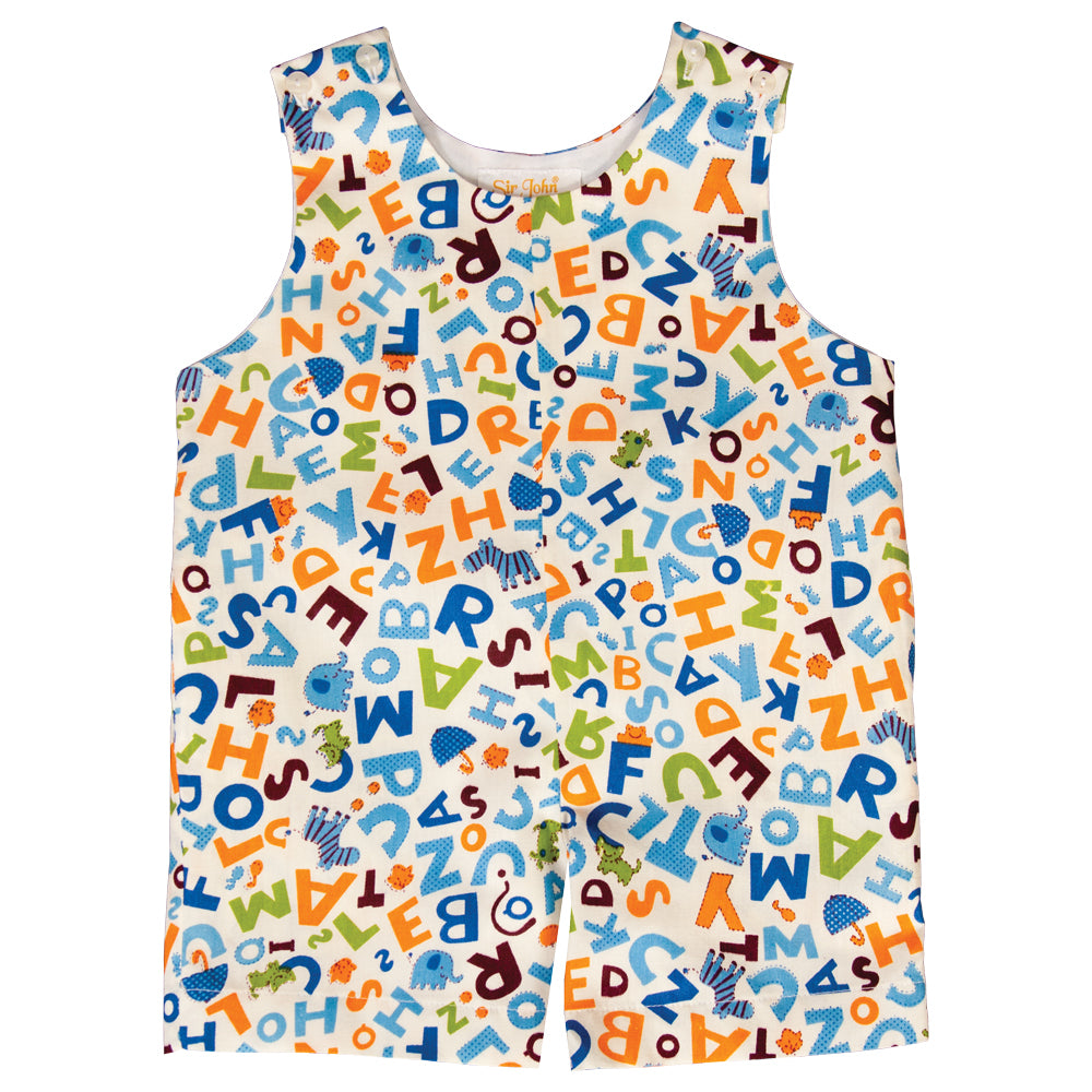 Alphabet Print Cream Romper 20SU 6743 R