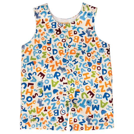 Alphabet Print Cream Romper 20SU 6743 R