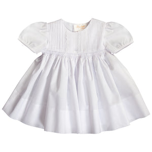 White English Smocked Baby Dress w/Pintucks 20SU 6744 D