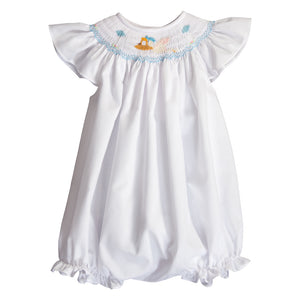 Stork Smocked Girl Bubble with Angel Sleeves 20SP 6745 BUG