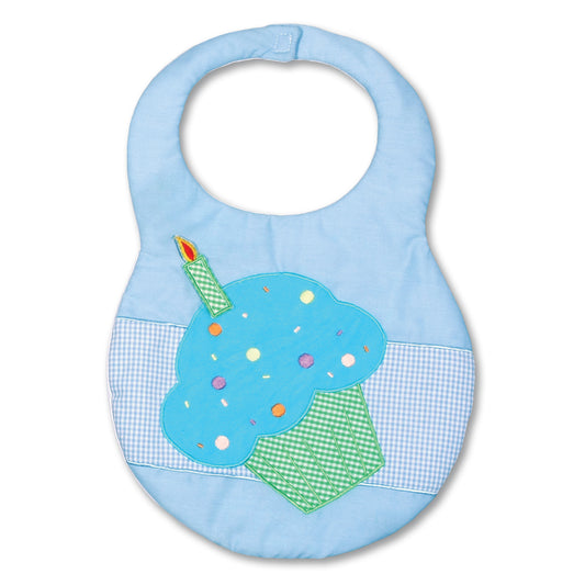 Blue Cupcake Birthday Bib 7297 BIB