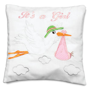 It's a Girl Stork Mini Pillow 7315 G