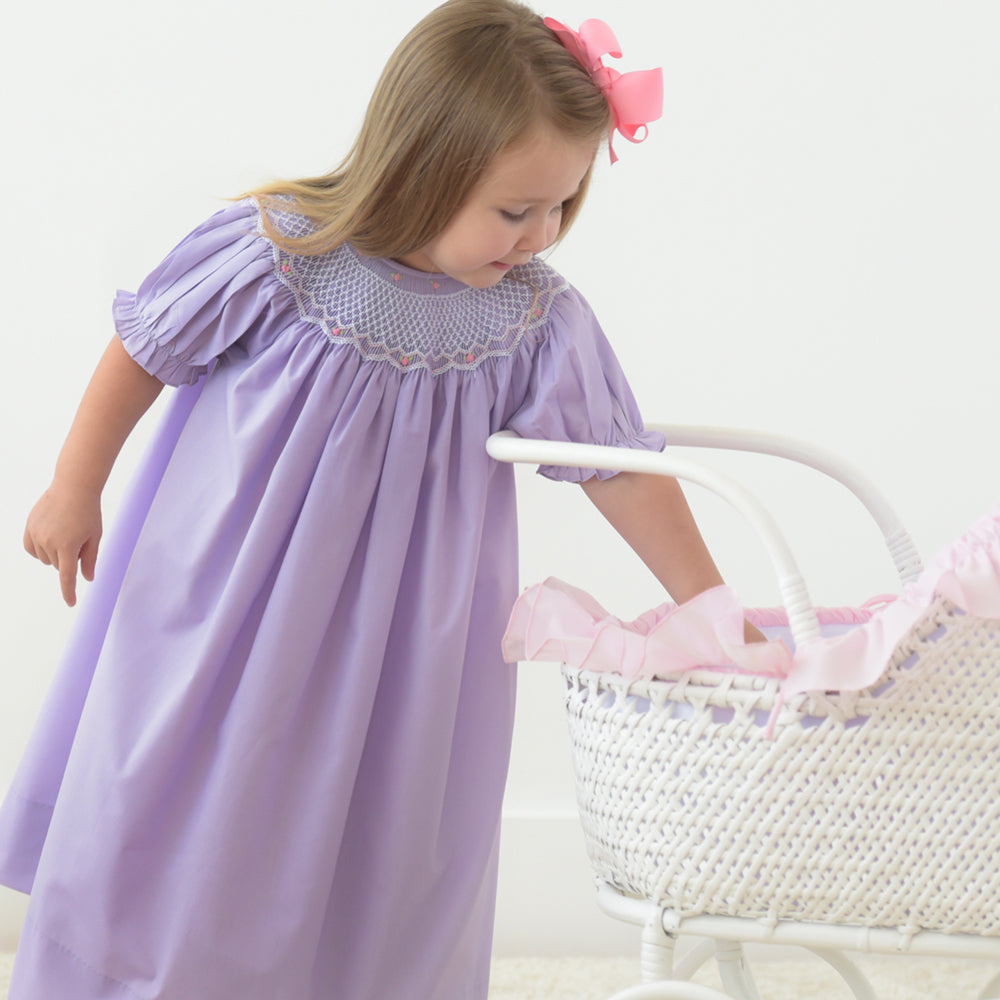 Purple Roselle Smocked Bishop AYR 917 PU