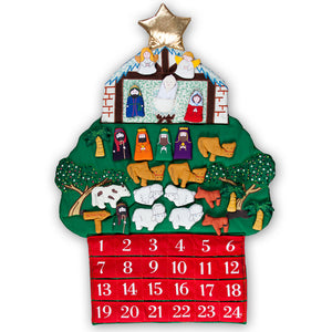 Nativity Tree Advent Calendar Wall Hanging SSC FO5767