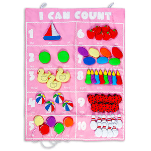 I Can Count Pink Trilingual Wall Hanging FO7491 PK