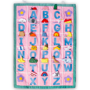 Pink with Green Border ABC Wall Hanging SSC FO7492