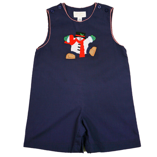 Dancing Snowman Navy Blue Romper 07H H2546 SS