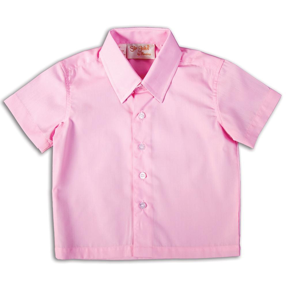 Solid Pink Short Sleeve Polo Shirt – Rosalina Baby Boutique