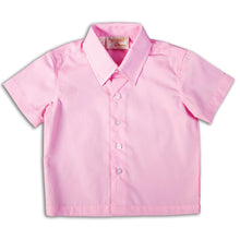 Solid Pink Short Sleeve Polo Pin Point Shirt DAYR J-006A
